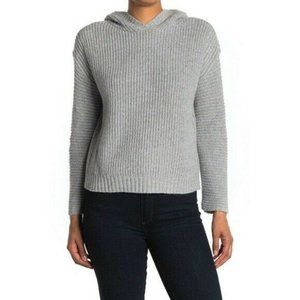 Abound Grey Knit Hooded Sweater Size L